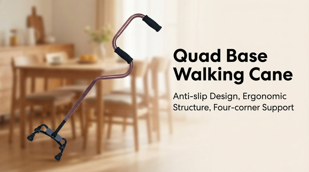 Aluminum Four-Legged Walking Cane for Seniors